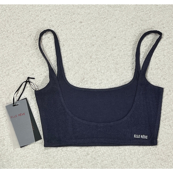 Elle Reve - Low Back Tank - Navy - Picture 2 of 6